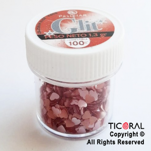 GLITTER COMESTIBLE CORAZONES ROJO  X 1.3g  X 1